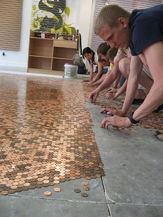 penny floor DIY ideas