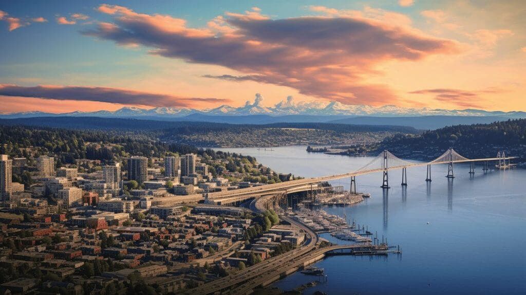 a view of the city of tacoma