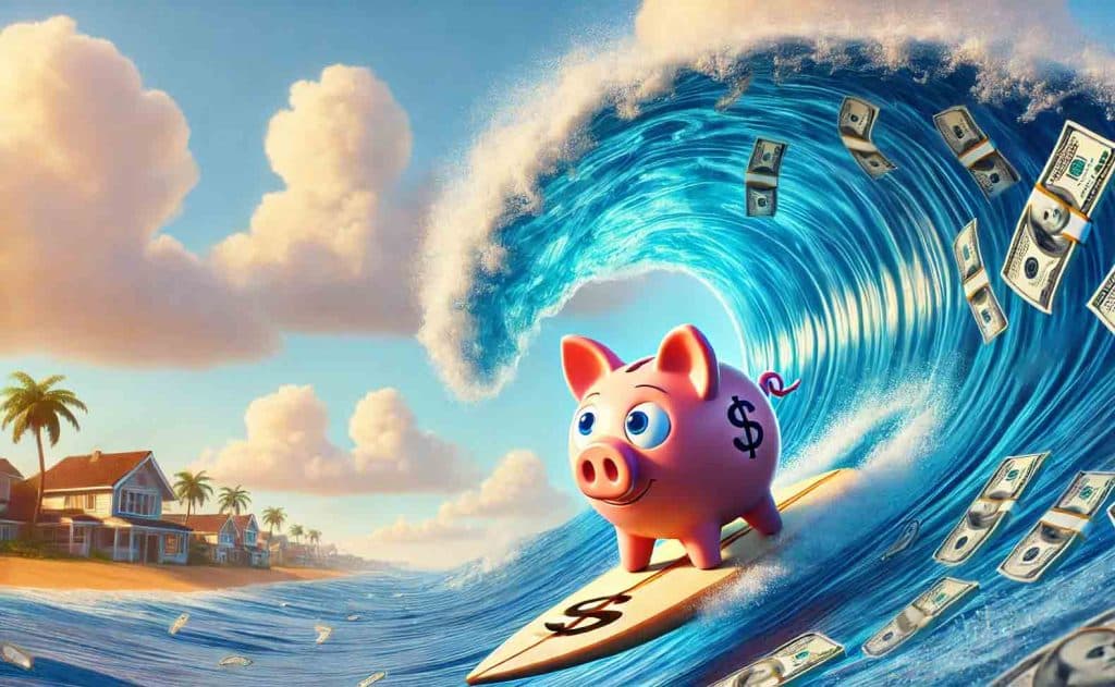 Ride the interest rate wave while it lasts like this happy piggy bank