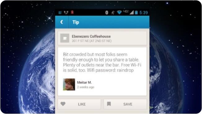 Travel Hacks: read FourSquare and Yelp comments for Wi-Fi passwords