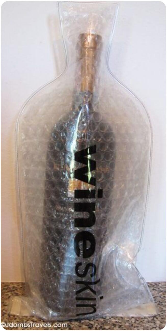 Travel Hacks: bubble wrap to prevent bottle breaking