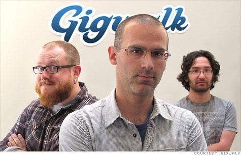 Gigwalk founders (from left to right) Matt Crampton, Ariel Seidman, and David Watanabe)