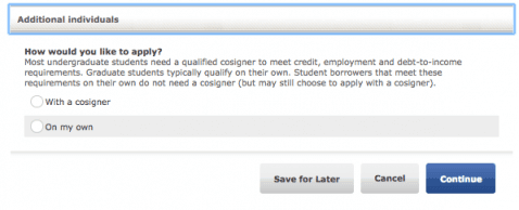 Provide information to Wells Fargo Student Loans Application