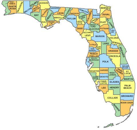 FHA Florida loans by county