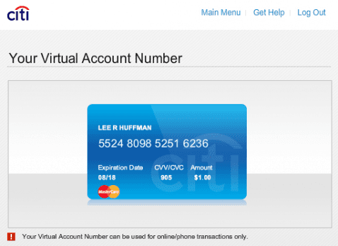 Citibank Virtual Account