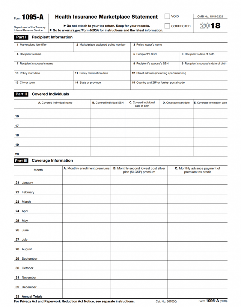 1095-a IRS Form