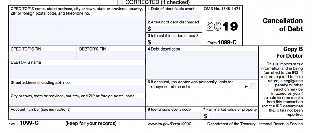IRS 1099-C form download