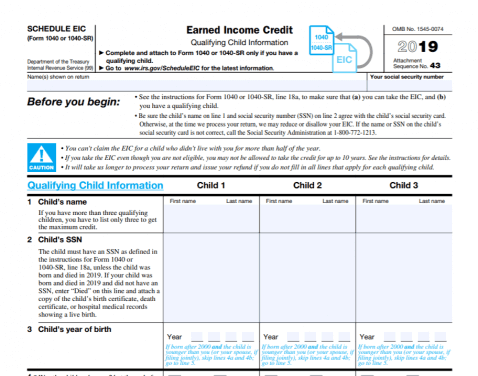 EITC credit form