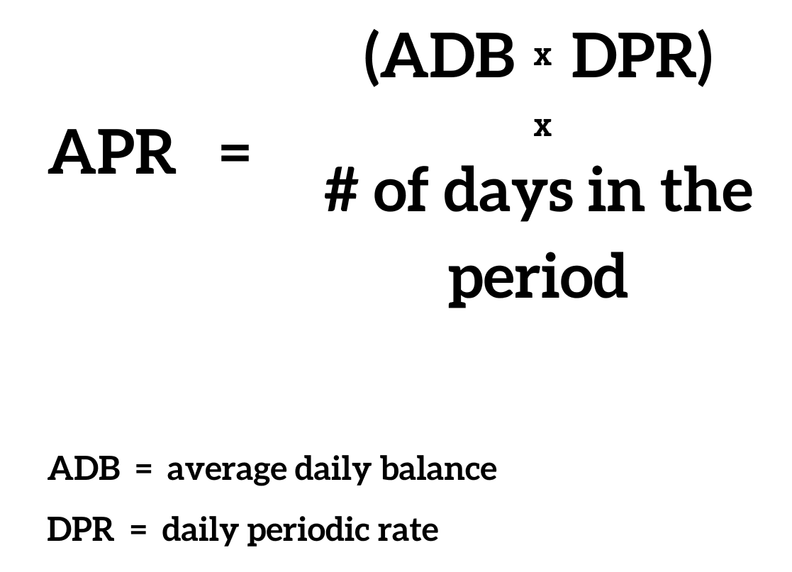 Calculation for purchase APR