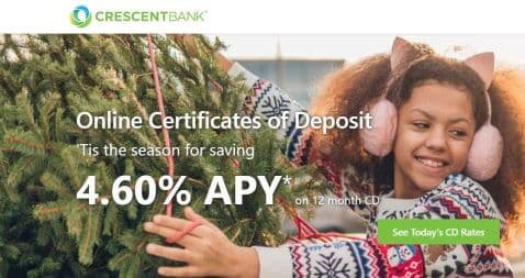 Thumbnail for Blog Article: Crescent Bank Increases the Interest Rate On Its CD Account To 4.65% APY (January 2023)