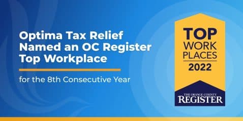 Thumbnail for Blog Article: Optima Tax Relief Named an OC Top Workplace for 8th Consecutive Year