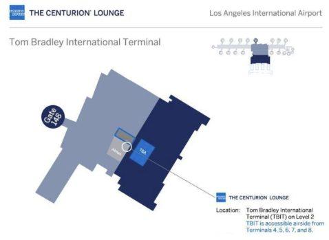 Centurion Lounge LAX Map
