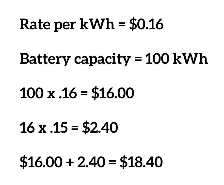 Breakdown of how to calculate what it costs to charge a Tesla