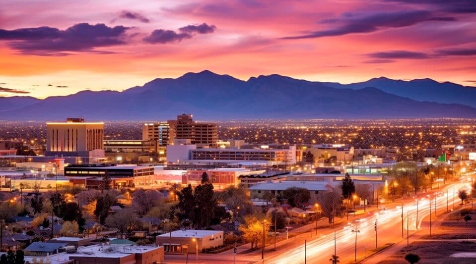 Albuquerque at dusk