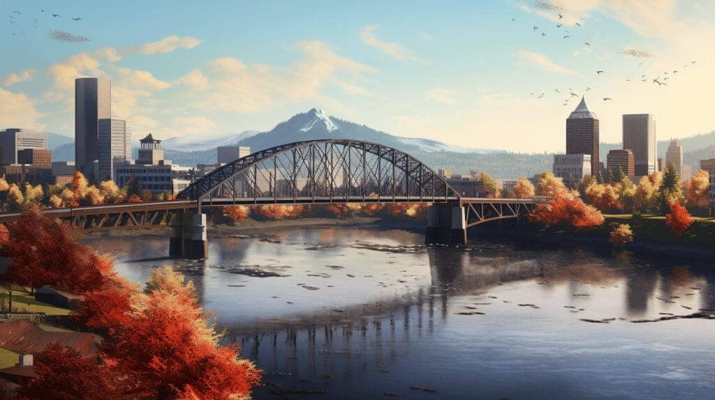 a view of the city of Portland, Oregon