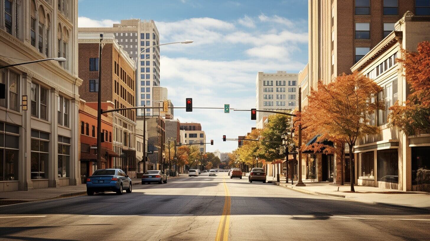 a street in Grand Rapids, michigan
