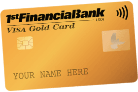1st Financial Bank USA Visa Gold Credit Card logo