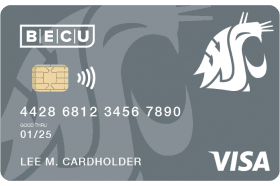 BECU WSU Cash Back Visa Credit Card logo