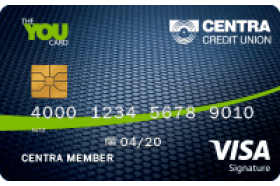 Centra Credit Union The You Visa® Signature Credit Card logo