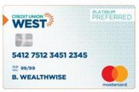 Credit Union West MasterCard Platinum logo