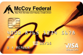 McCoy Federal Credit Union Visa Signature Cash Back Card logo