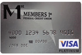 Members 1st Federal Credit Union VISA Platinum Secured logo