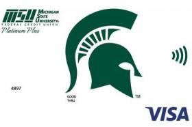 Michigan State University FCU Platinum Visa logo