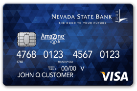 Nevada State Bank Amazing Cash Visa Credit Card logo