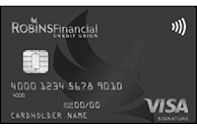 Robins Financial Credit Union Visa Signature logo
