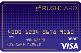 Midnight Prepaid Visa RushCard logo