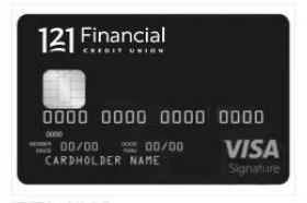 121 Financial CU Visa Platinum Credit Card logo