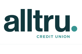 Alltru Credit Union Blue Forward Credit Building Visa logo