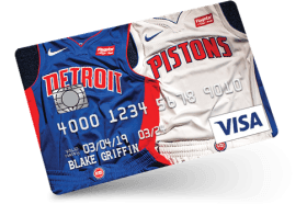 Flagstar Detroit Pistons Visa Credit Card logo