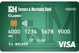 F&M Bank Visa logo