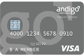 Andigo Credit Union Visa Platinum Cash Back Credit Card logo