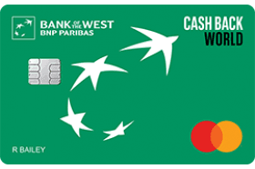 Bank of the West Cash Back World MasterCard logo