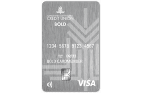 Bank Fund Staff Federal Credit Union Bold Visa Platinum logo