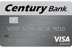 Century Bank Massachusetts Visa Cash Credit Card logo