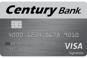 Century Bank of Massachusetts Visa Credit Card logo