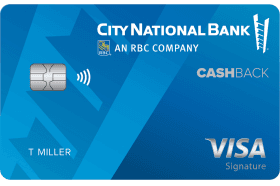City National Bank Cash Back Visa Signature Credit Card logo
