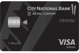 City National Bank Crystal Visa Credit Card logo