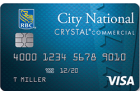 City National Bank Visa Crystal Commercial Credit Card logo