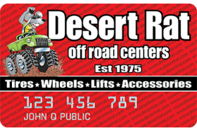Desert Rat Off Road Centers Credit Card logo