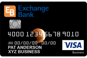 Exchange Bank of California Business Card logo