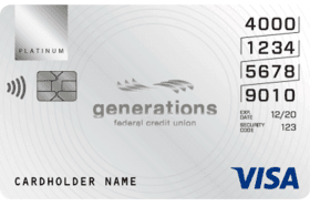 Generations FCU Visa Platinum Credit Card logo