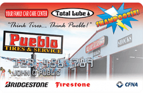 Pueblo Tires and Service Credit Card logo