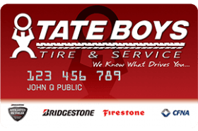 Tate Boys Tire and Service Credit Card logo